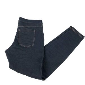 Womens Jeggings Size M Blue Denim Stretchy Print Skinny Ankle 32x27